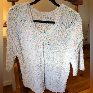 POL like new confetti sweater size large 3/4 sleeves